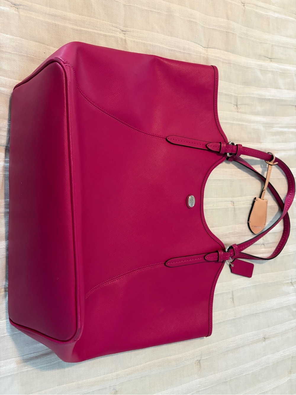 Coach Peyton Leather Tote F26103 – Fuchsia Pink - Picture 9 of 10